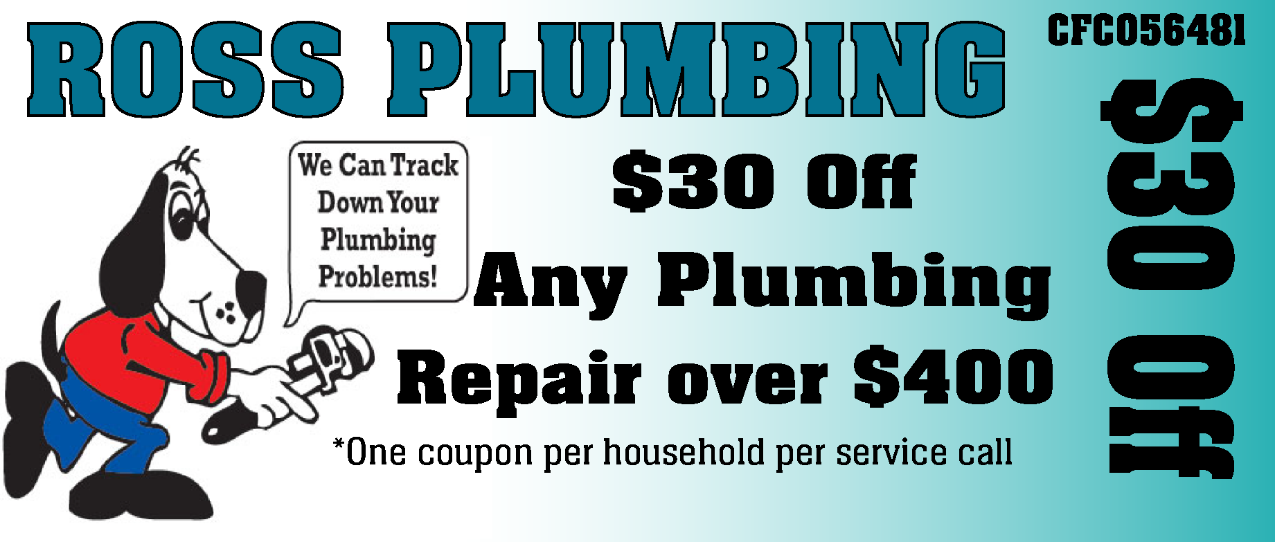 30 off anything over $400